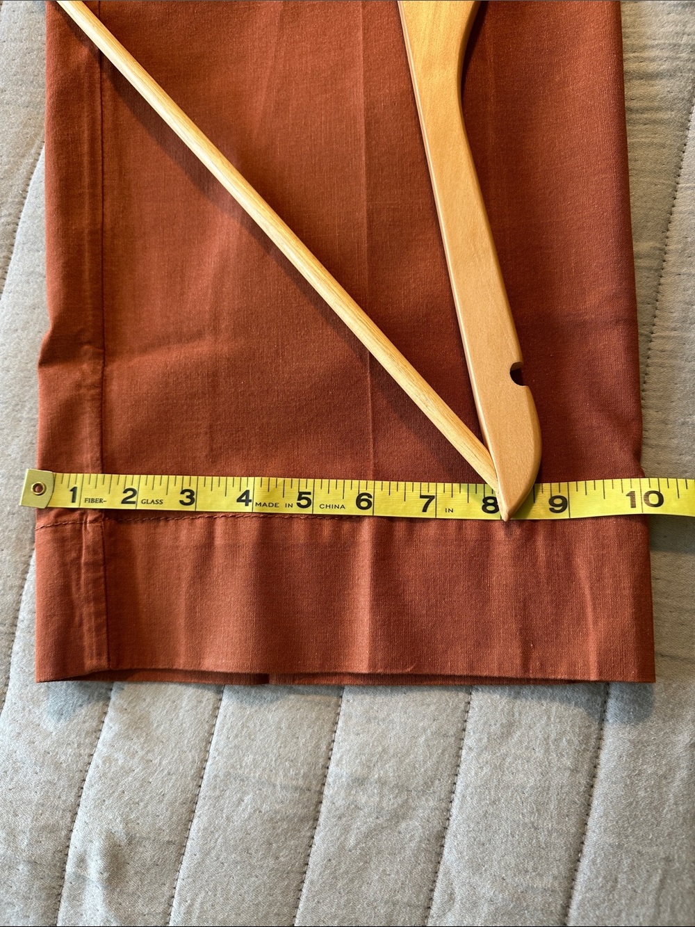 NEW Hilary Radley Rust Brown High-Rise Wide Leg Crop Pants - Picture 5 of 8